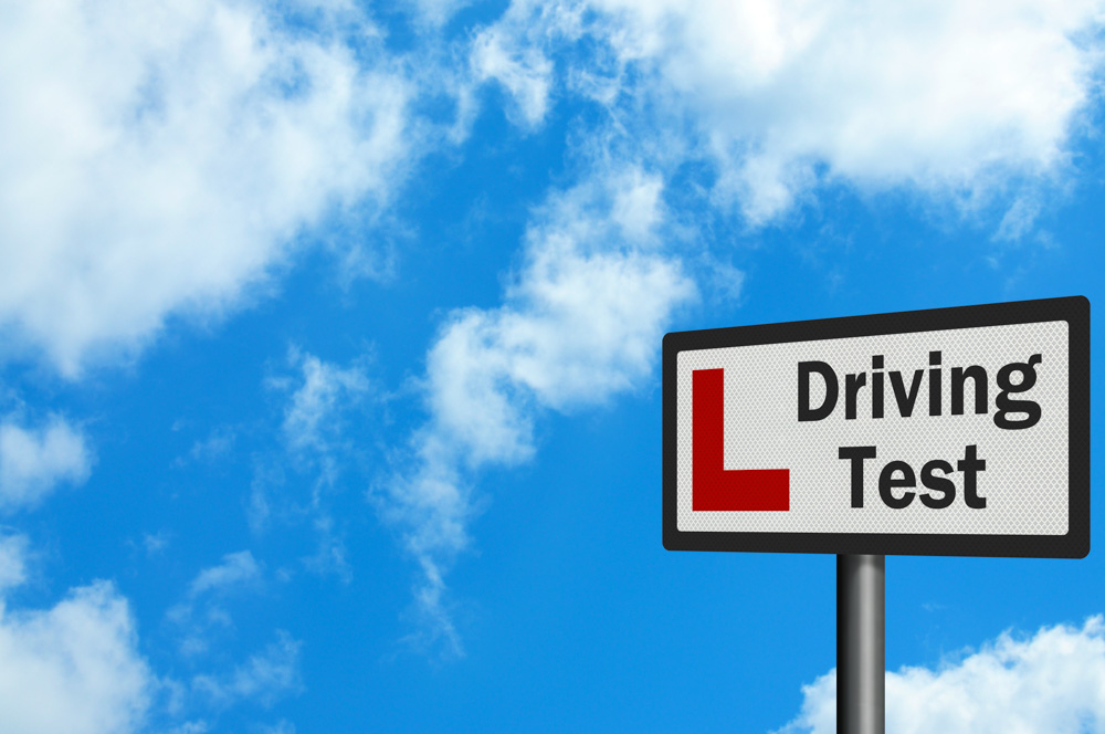 Driving test sign
